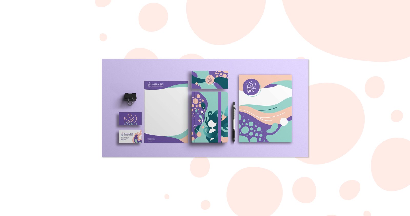 Dra. Karla Iris Minguela — Mockups de marca